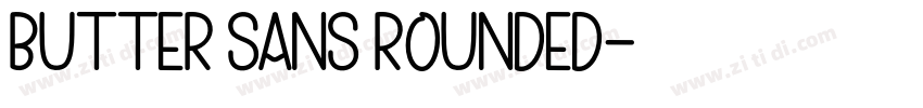 butter sans Rounded字体转换